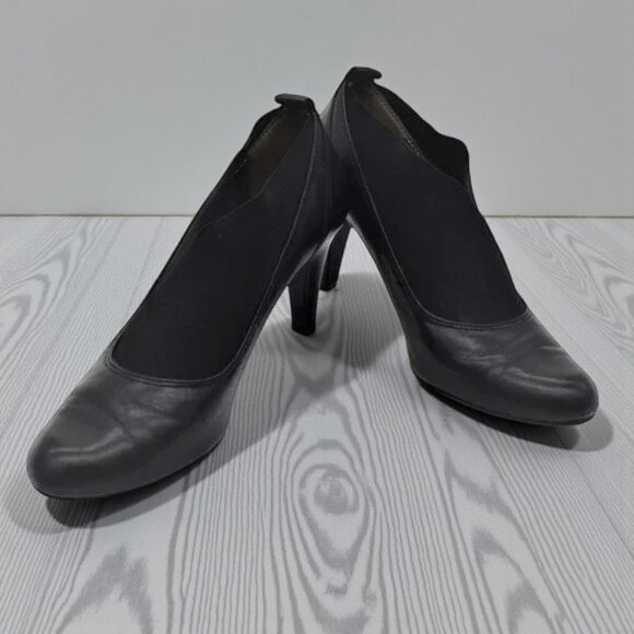 Circa Joan & David Luxe 3.5" Heels Black Leather - Picture 1 of 10